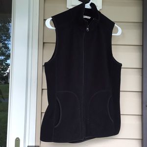 Old Navy Zip Up Black Fleece Vest